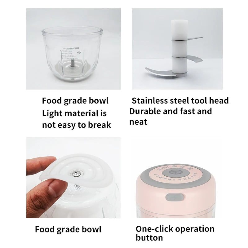 Multifunctional Cooking Machine Automatic Household Meat Grinder Baby Supplementary Food Stirring Minced Garlic 