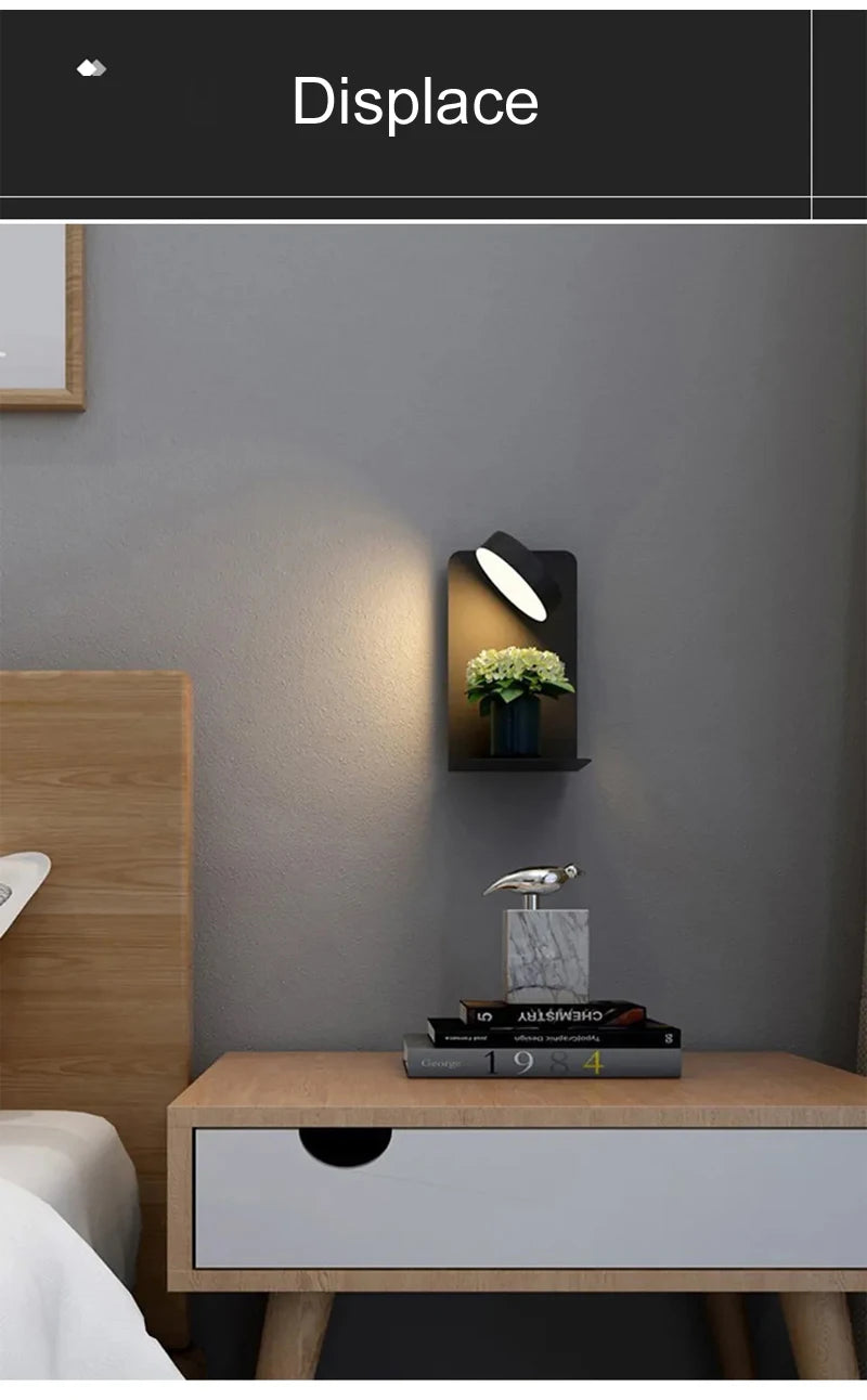 Bedroom Led Wall Lamps with USB Charge Wall Light Indoor Lamp for Living Room Decor Wall Panels with Switch Aisle Modern Sconce