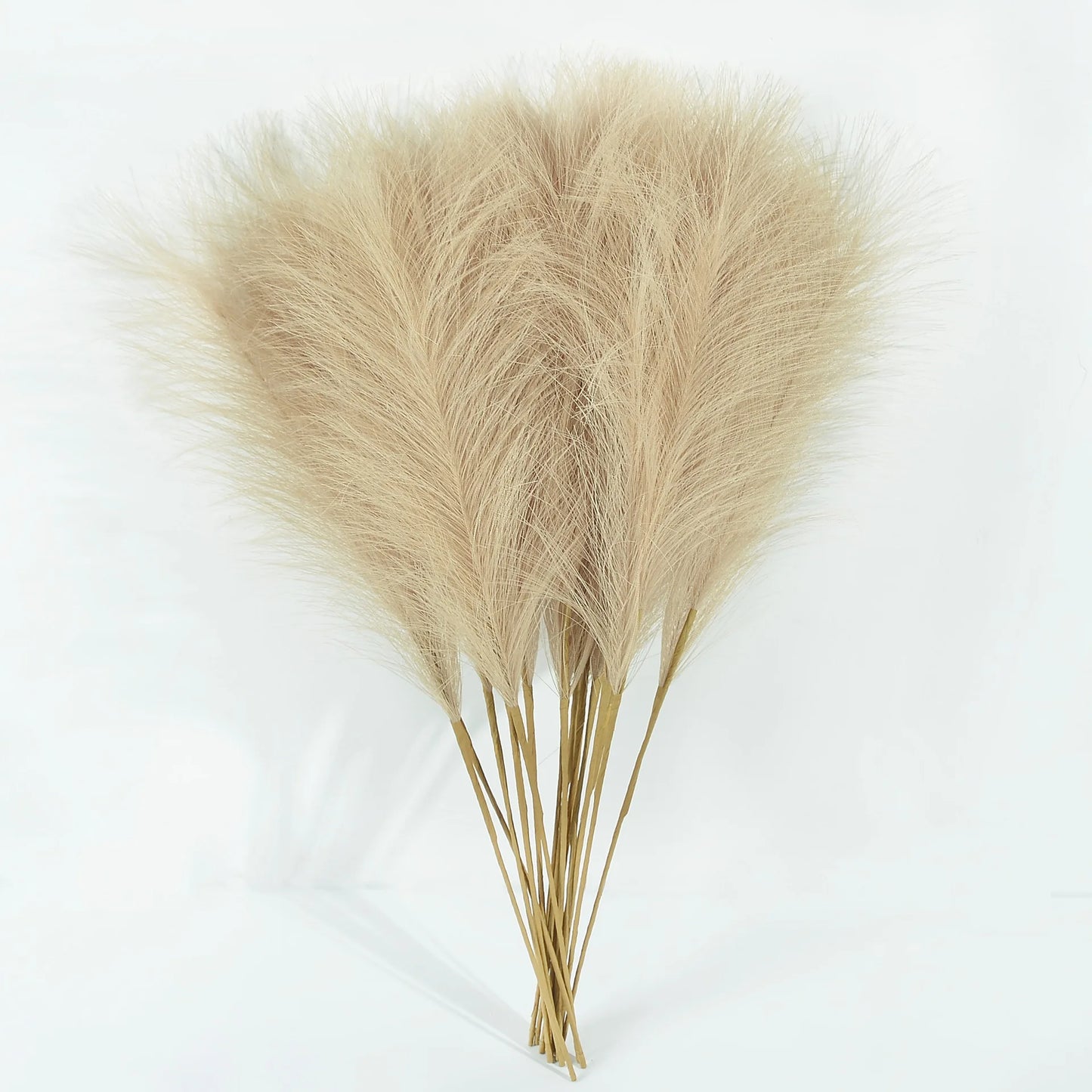 5pcs 2Fork 45cm Artificial Pampas Grass Bouquet Boho Decor Flower Fake Plant Reed for Table DIY Home Party Wedding Decoration