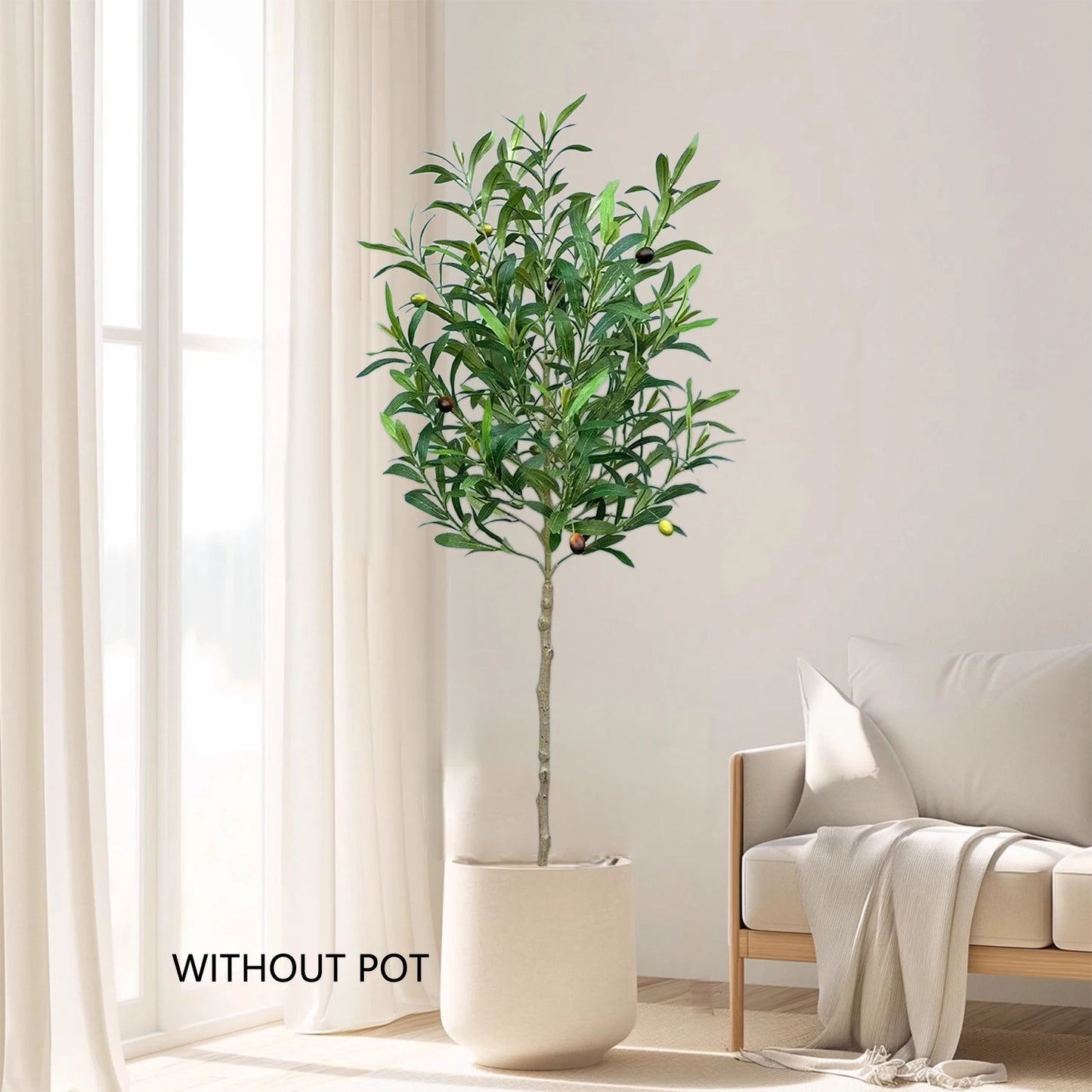 New 90-160CM Artificial Olive Plant tree Branch Fake plant Realistic touch indoor faux plant for New year Home Office Decoration