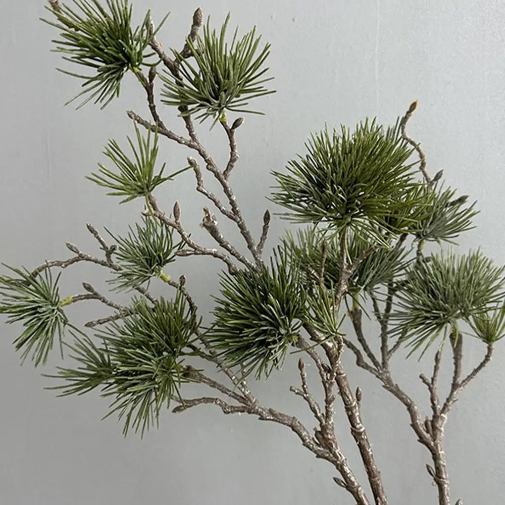 Green Artificial Pine Branch Luxury Realistic Pine Trees Plants Plastic Elegant Fake Plants Holiday Party Wedding