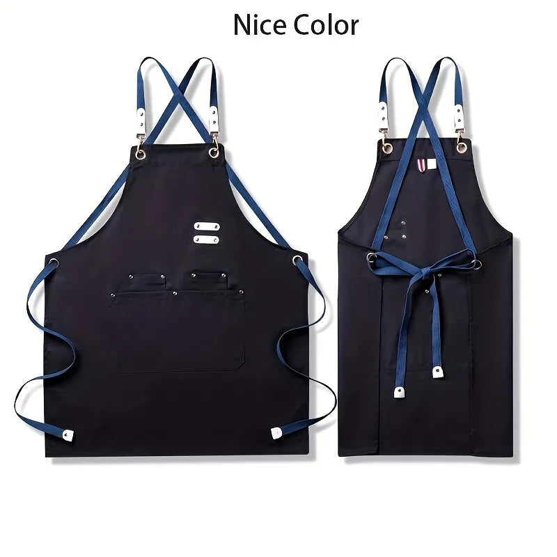 Aprons for Men Women with Pockets Cotton Enrich Durable Large Waterproof For Kitchen, Workshop, BBQ, Chef Apron