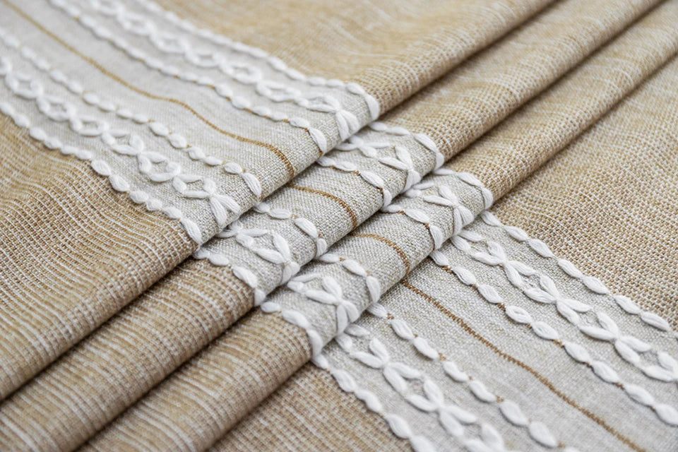 Battilo Linen Cotton Tablecloth Round Rectangular Table Cloth Waterproof Table Cover for Dining Coffee Table Kitchen Room Decor
