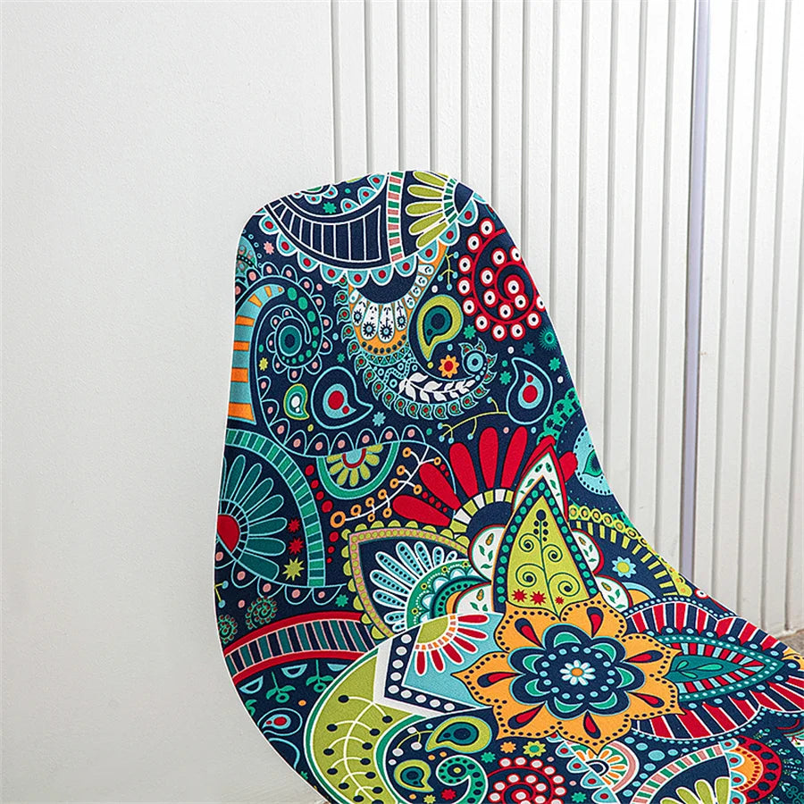 1Pc Printed Dining Table and Chair Cover Household Elastic Chair Cover Eames Chair Cover Special-Shaped Chair Cover