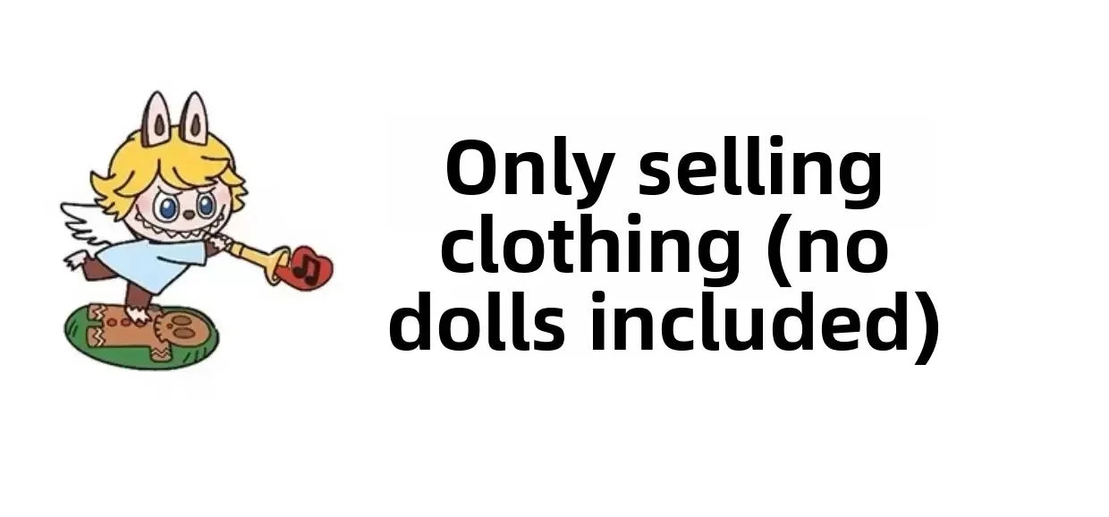 Clothes for labubu 17cm doll, a great gift for friends. Delicate workmanship, clean trimming. fashionable style