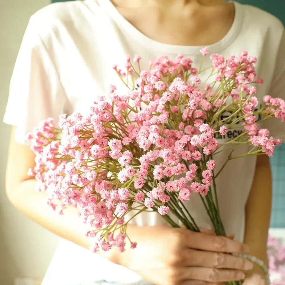 1 Bunch Artificial Fake Silk Gypsophila Flowers Wedding Bouquet Home Decoration Simulation Gypsophila Flower Home Garden decor