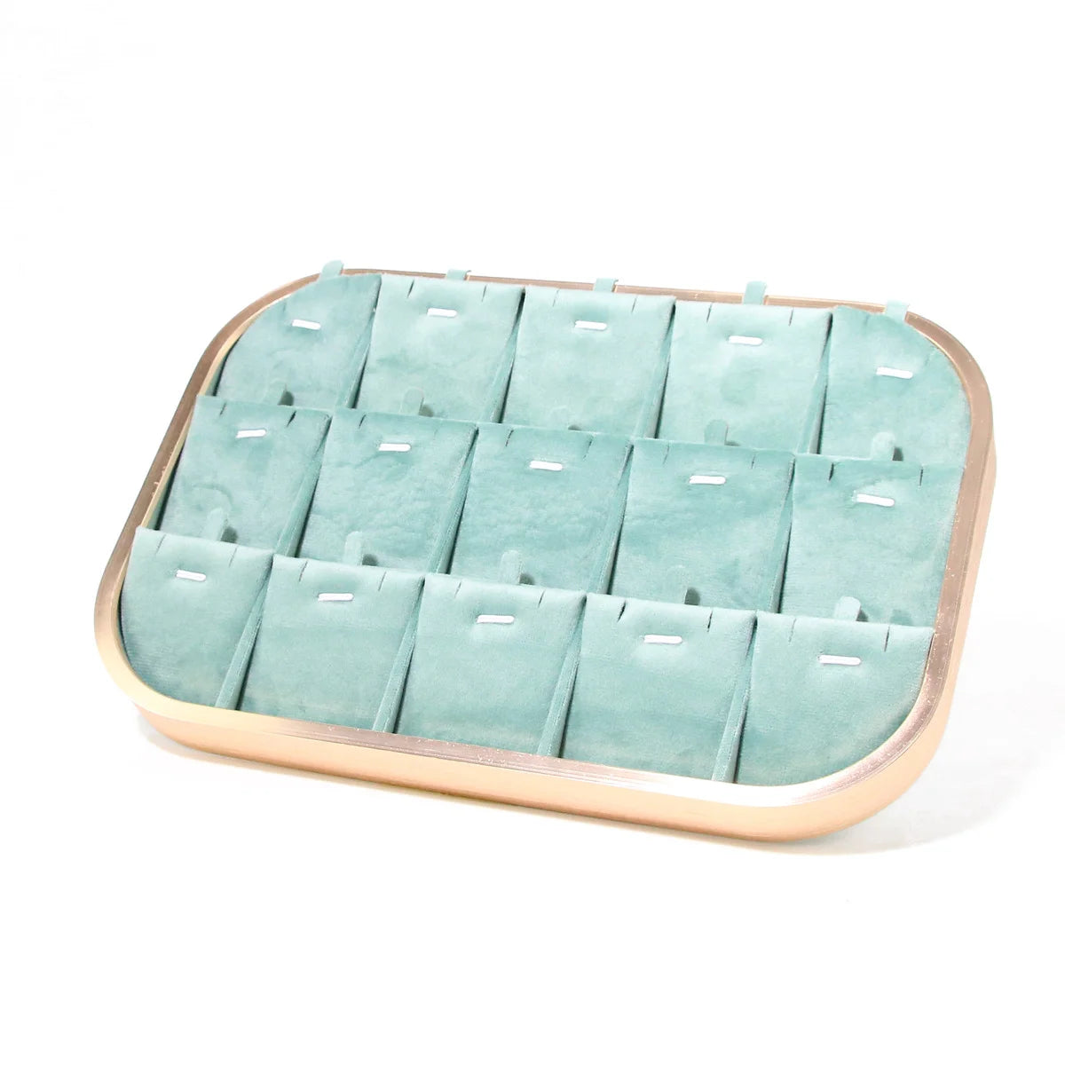 High-grade Metal-edged Jewelry Tray Inside Sufiber Velvet Jewelry Tray Necklace Ring Pendant Bracelet Storage Display Tray
