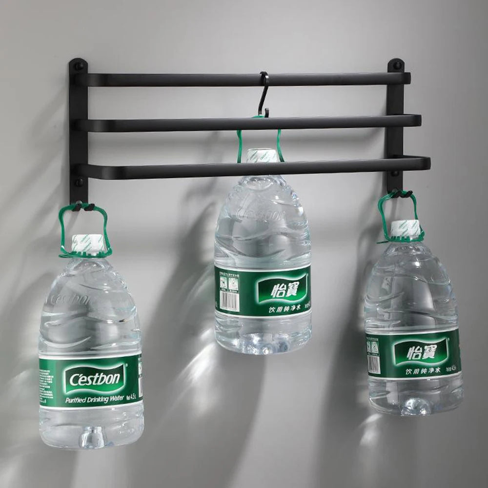 Bathroom Towel Rack 3 Layers No Drill Towel Holder Shower Rack Aluminum alloy Storage Shelf Bathroom Accessories