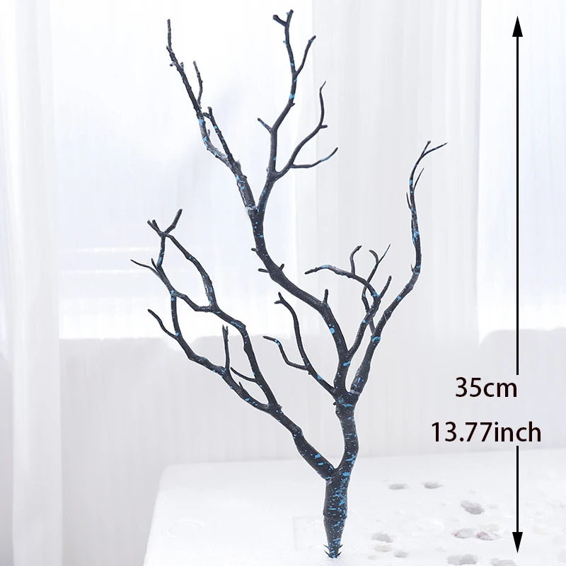 Plastic Artificial Dried Antlers Tree Branches Plant Twigs Dark Witch DIY Headband Accessories Wedding Party Xmas Decoration