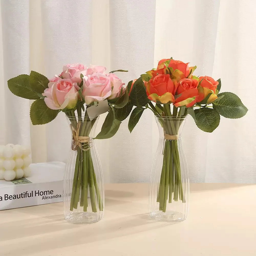 Plastic Transparent Vase - Ideal for DIY Floral Arrangements, Home Decor, Event Decor, Table Centerpieces, Weddings, and Parties
