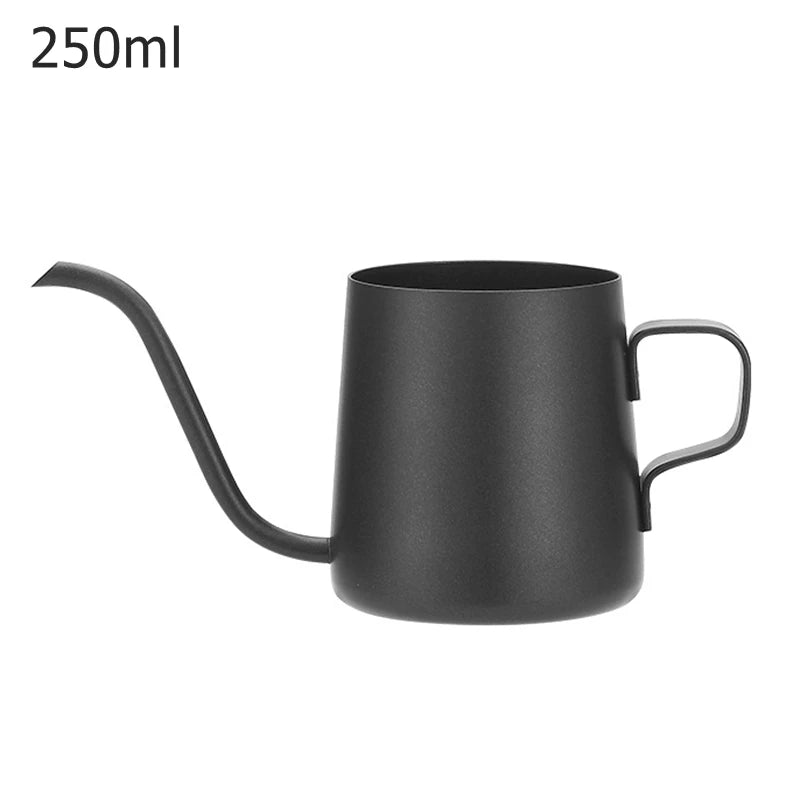 Long Narrow Spout Coffee Pot 12 Oz Small Fine Stainless Pour Over Drip Coffee Pot 8.5 OZ Gooseneck Tea Kettle Black