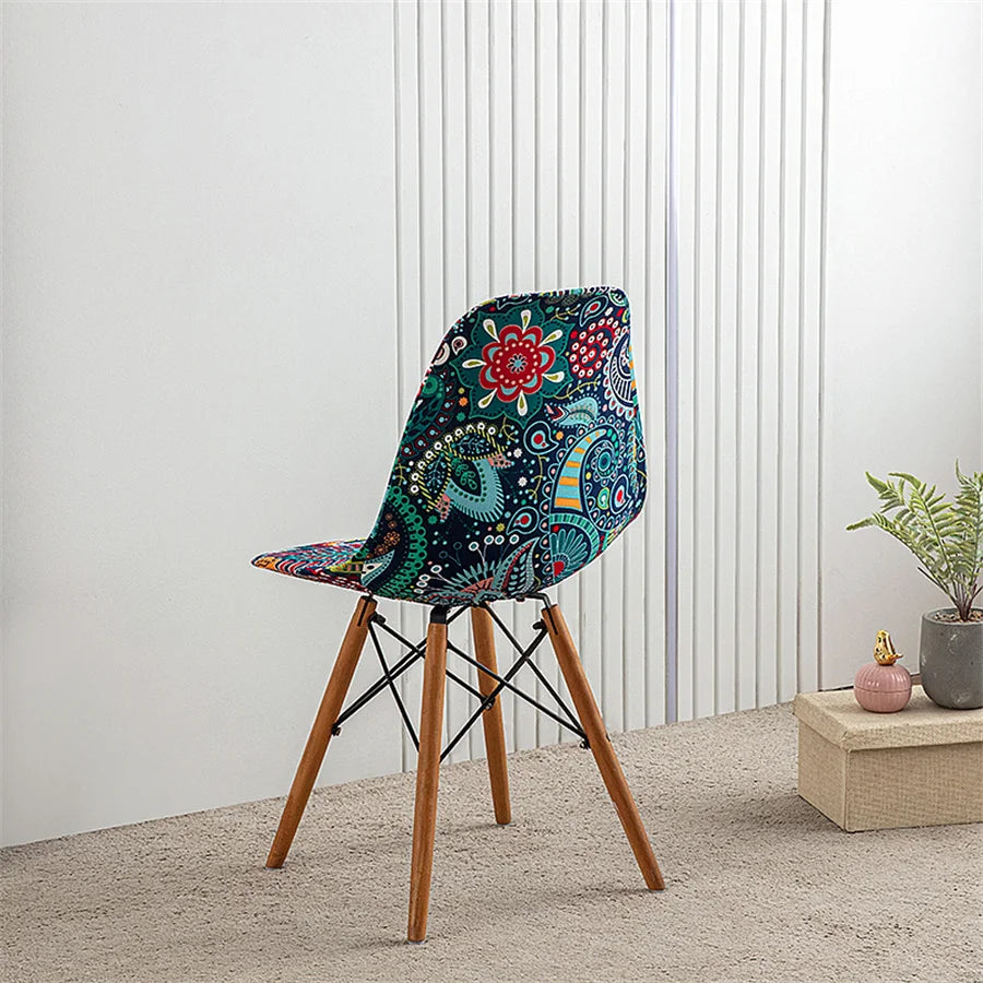 1Pc Printed Dining Table and Chair Cover Household Elastic Chair Cover Eames Chair Cover Special-Shaped Chair Cover