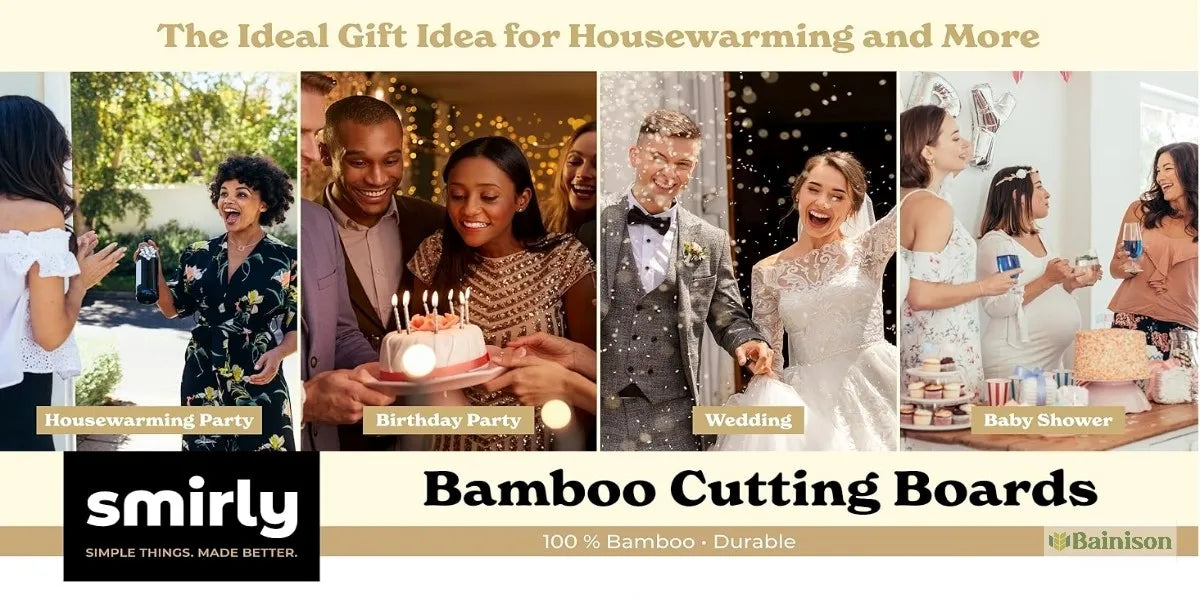 Bainison【Multipurpose】Bamboo Cutting Board for Kitchen Prep & Outdoor Meals – Foldable, Lightweight & Odor-Resistant