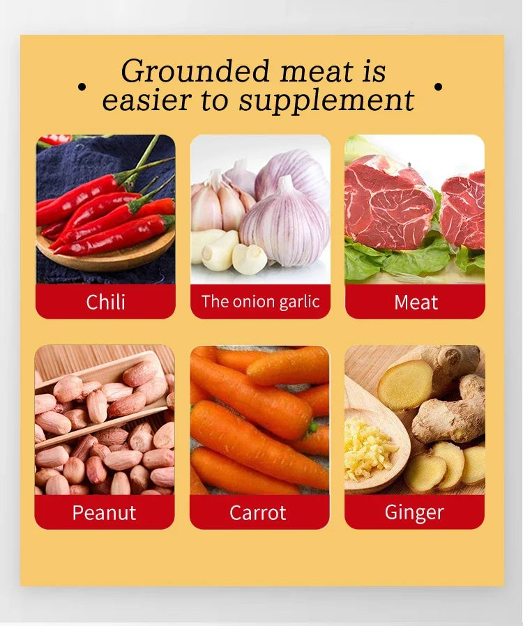 Multifunctional Cooking Machine Automatic Household Meat Grinder Baby Supplementary Food Stirring Minced Garlic 