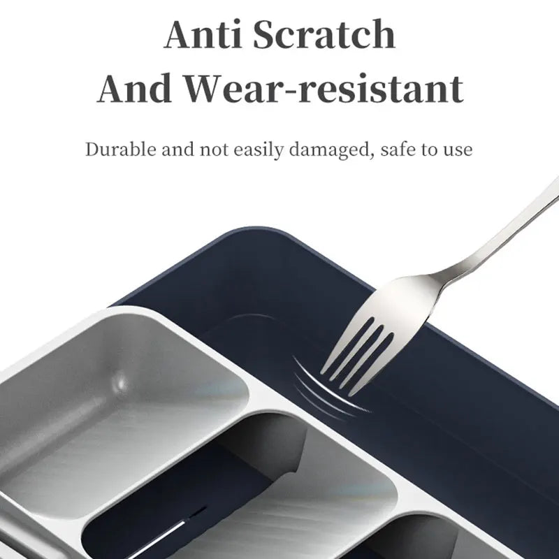 Expandable Silverware Organizer for Drawer with Knife Holder Kitchen Utensil Knife Drawer Organizer Cutlery Organizer in Drawer