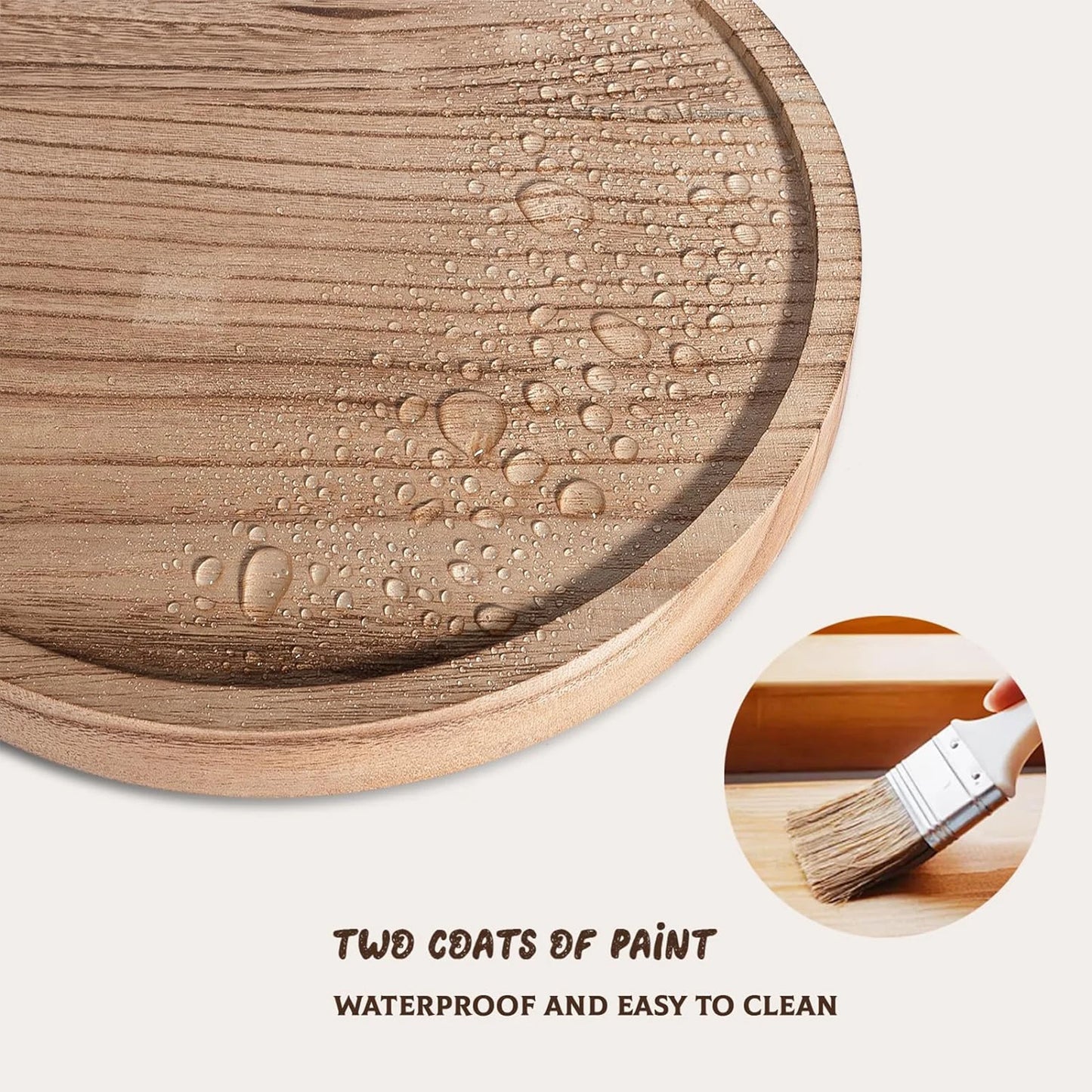 20/25/30cm Acacia Wood Serving Platter Tray Retro Round Pizza Salad Plate Fruit Dessert Tray Wooden Bread Cake Snacks Dishes
