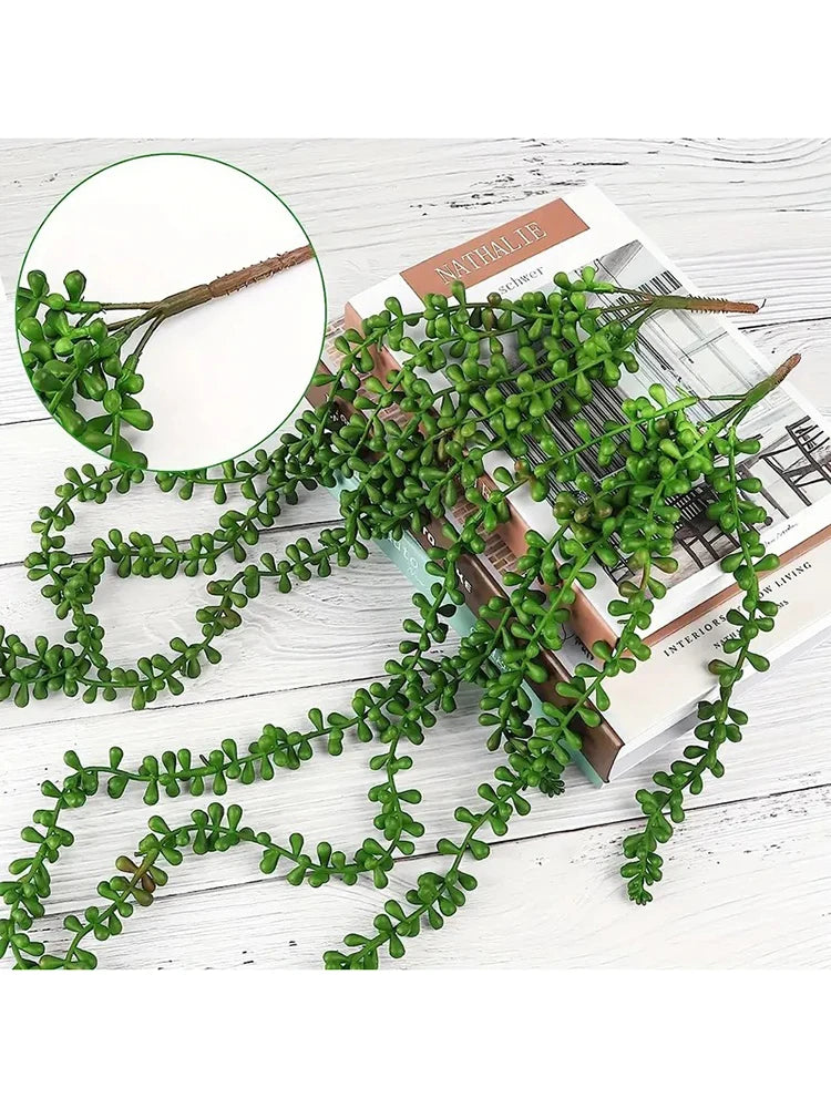 1PC Artificial Green Plants, Love Tears, Home Decoration, Fake Plants, Simulated Green Plants, Ceiling, Plastic Vines