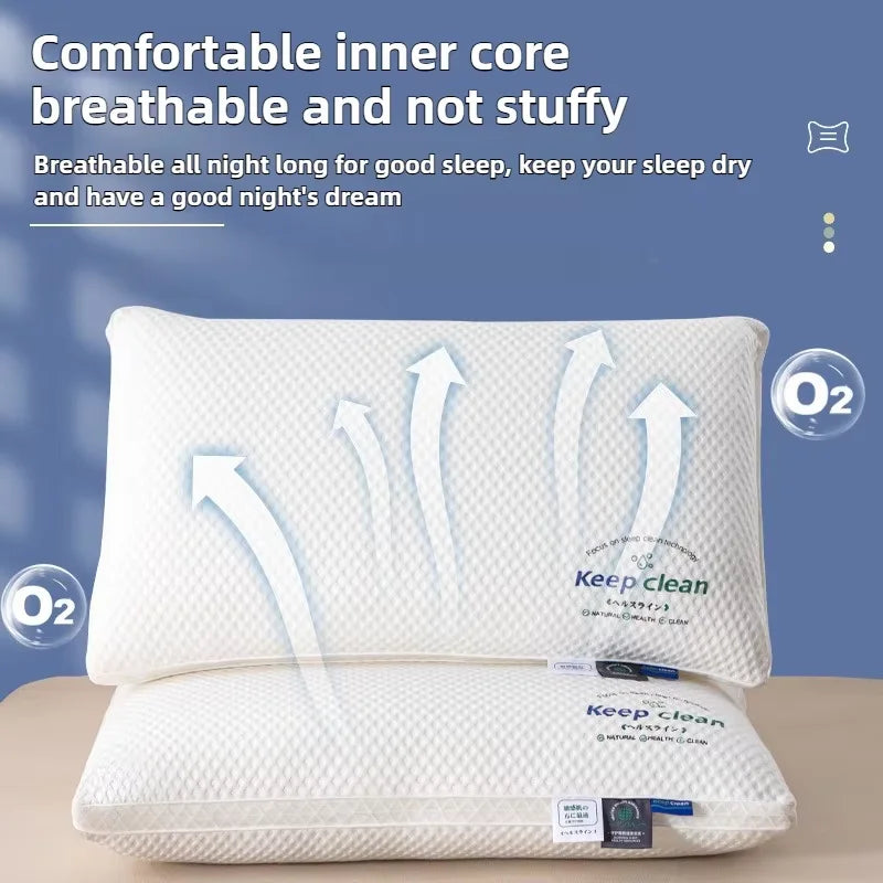 Breathable Knitted Cotton Pillow for Adults Hotel Home Use Non Collapsing Hypoallergenic White Rectangular Durable Pillow Core