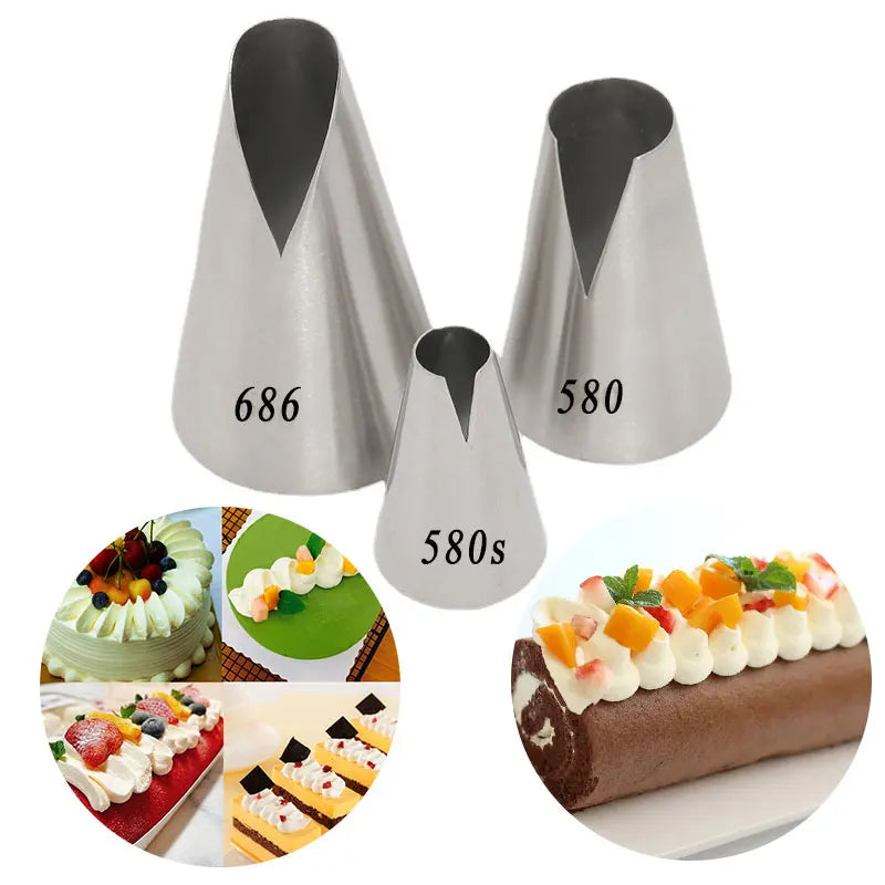 BCMJHWT 1/3pcs Icing Piping Nozzles For Cakes Decorating Tools Dumpling Pastry Cream Decoration Tips tort кондитерские товары