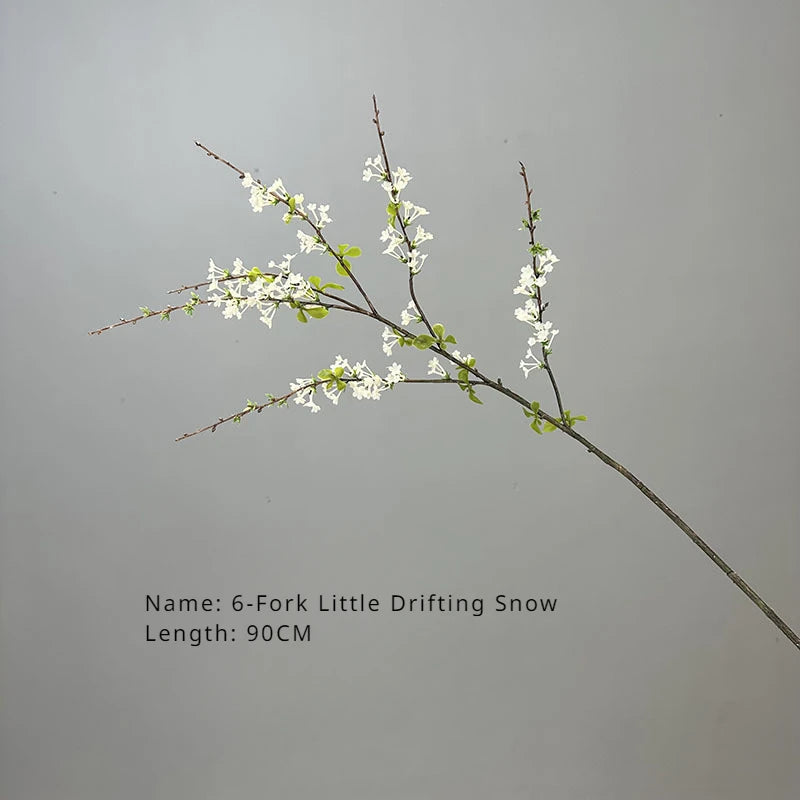 90CM Artificial Green Plant Home Dining Table Decoration Flower Branch Arrangement Accessories Snow Willow Branches