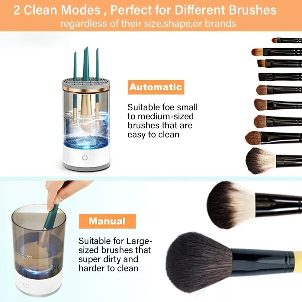 Makeup Brush Electric Cleaner Automatic Makeup Brush Cleaner USB Portable Cosmetic Makeup Brush Washing Machine Rotary Cleaning