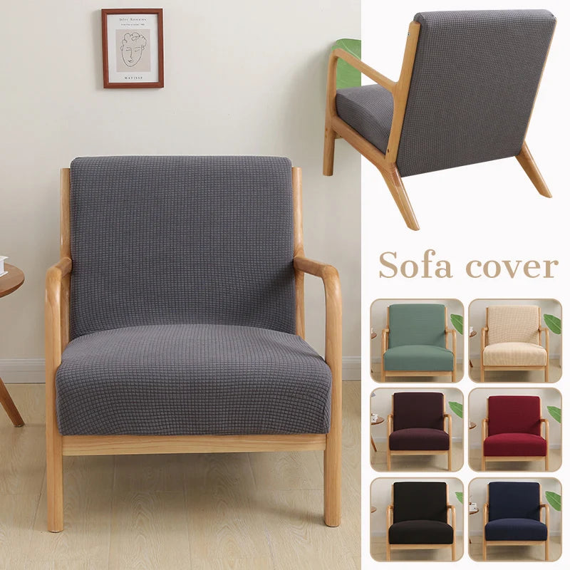 Armchair Slipcover Elastic Modern Chair Cover Zipper Stretch Wood Arm Chair Cover Protector Removable Seat Cover Home Decor