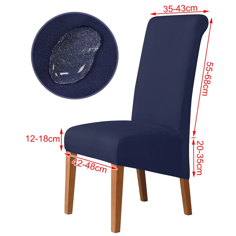Real Waterproof Fabric Chair Cover Stretch Seat Chair Covers Ventilate Bar Chair Slipcover Universal Size Chair Cover For Room