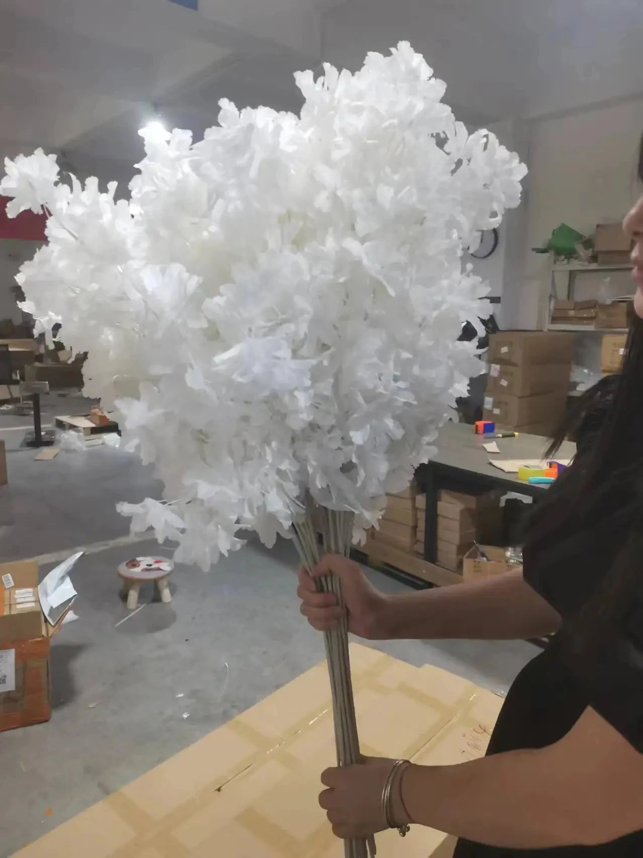 10pcs white branch snow Gypsophila Artificial plants cherry blossom wedding arch decoration artificial flower