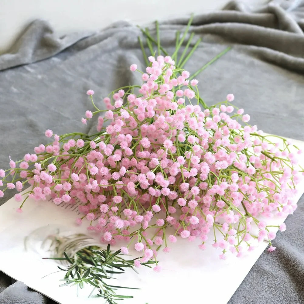 1 Bunch Artificial Fake Silk Gypsophila Flowers Wedding Bouquet Home Decoration Simulation Gypsophila Flower Home Garden decor