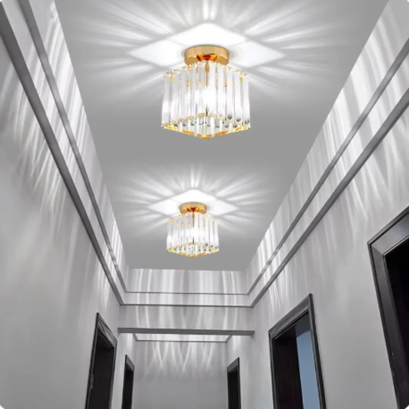 Led Ceiling Lights Room decoration Crystal Lampshade Chandelier Living Room Bedroom Modern Round Square Decorative Ceiling Lamp