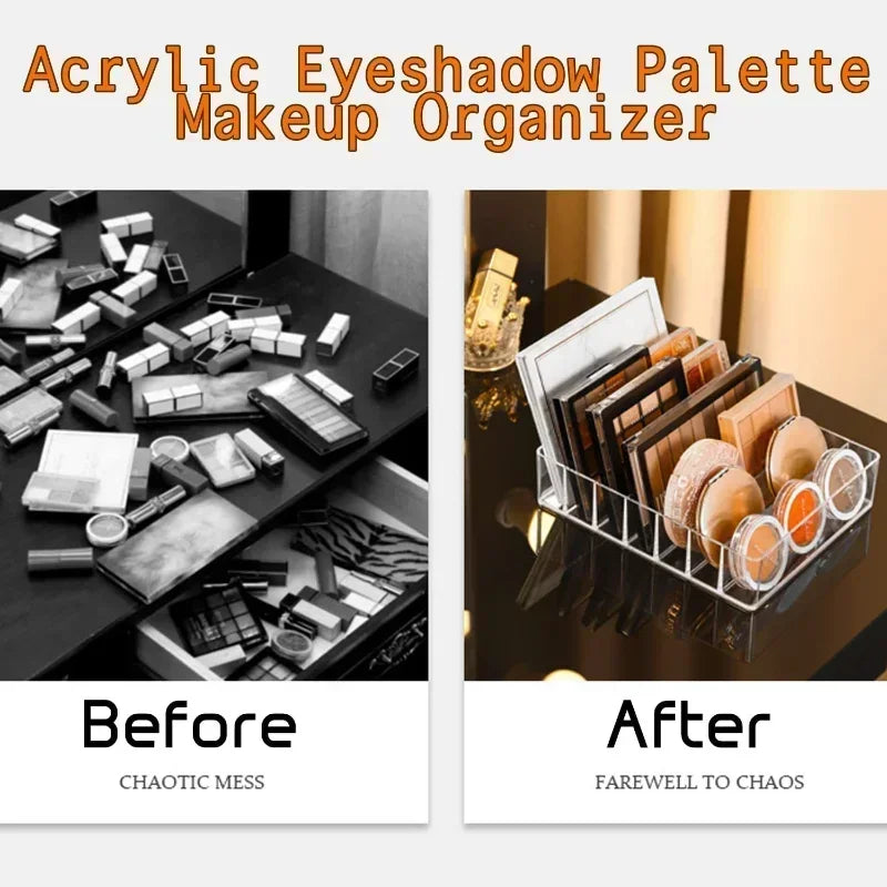 7 Layers Eyeshadow Palette Plastic Storage Box Cosmetics Organizer Lipstick Rack Transparent Makeup Organiser Lip Gloss Drawer