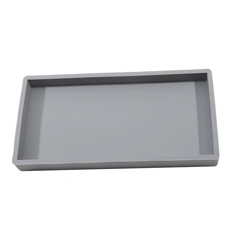 Bathroom Counter Storage Tray Silicone Bathroom Vanity Tray Shatterproof Durable Rectangle Bathroom Tray Soap Dispenser Tray