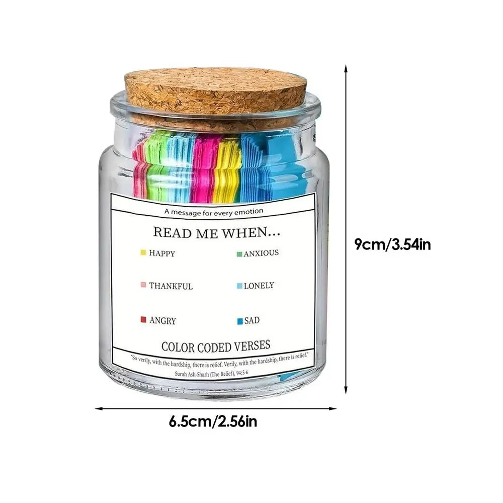 Quran Verse Jar Expresses Emotions And Feelings Glass Prayer Jar With Colored Quran Verses Muslim Prayer Jar Gifts Box