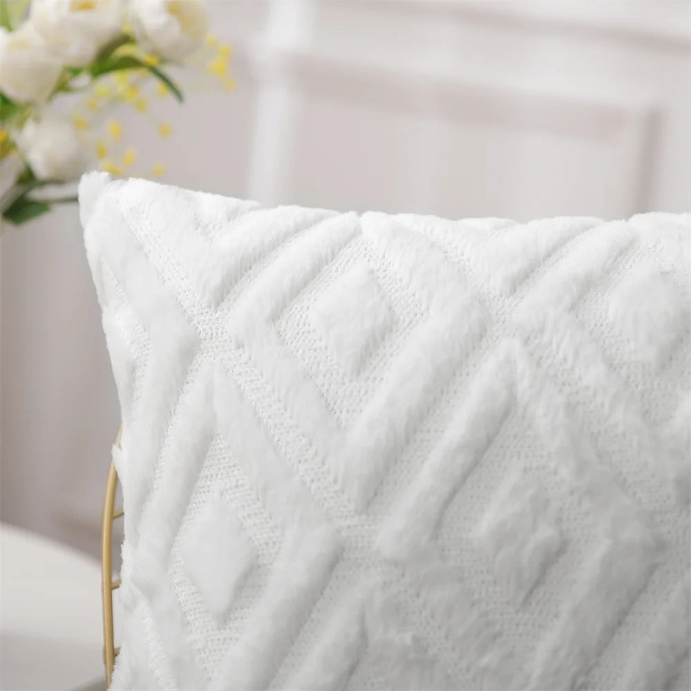 Kitinjoy Velvet Throw Pillow Cover 40x40cm Soft Solid Pillow Case Decor Square Cushion For Sofa Bedroom Home Pillowcase 45x45