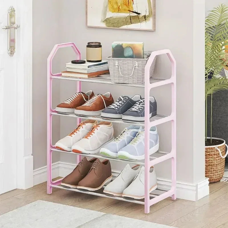 4 Layers Shoe Rack Multi-layer Assembly Creative Simple Trapezoidal Storage Doorstep Storage Shoe Cabinet Balcony Pendulum