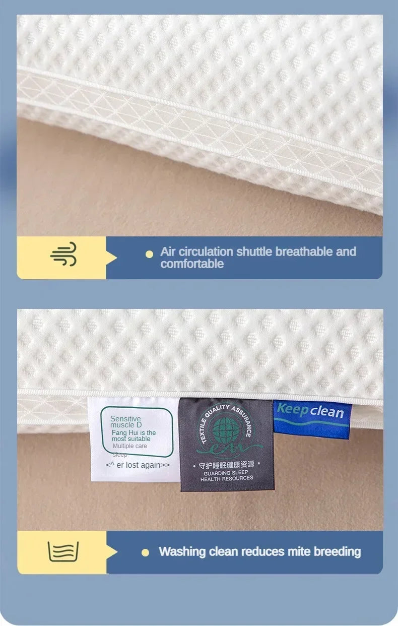 Breathable Knitted Cotton Pillow for Adults Hotel Home Use Non Collapsing Hypoallergenic White Rectangular Durable Pillow Core