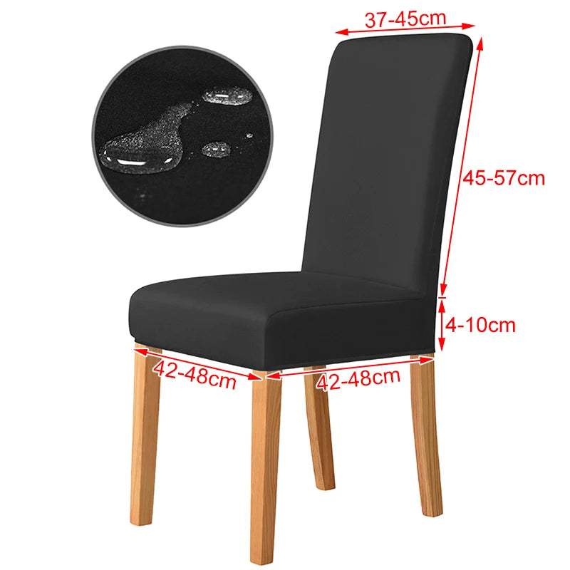 Real Waterproof Fabric Chair Cover Stretch Seat Chair Covers Ventilate Bar Chair Slipcover Universal Size Chair Cover For Room