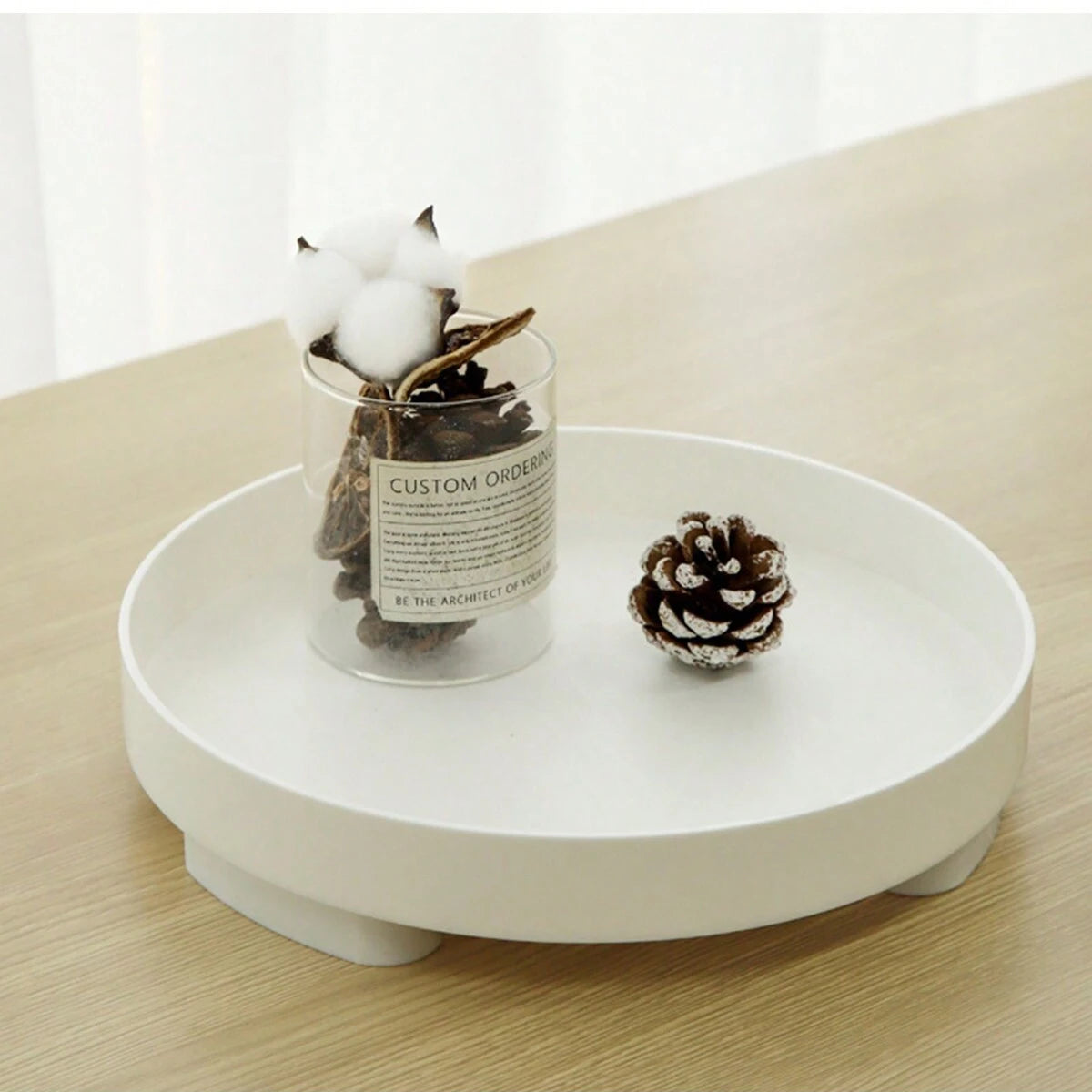 1pc-Desktop Wooden Tray Entryway Key Ornament Bathroom Cosmetic Storage Simple Living Room Tabletop Decoration Gadgets