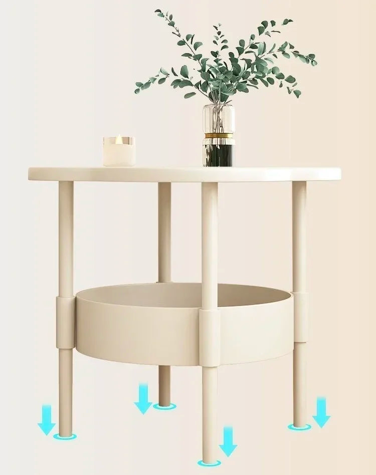 Modern Minimalist Bedside Table with Portable Storage Rack - Space Saving Design, Casual and Chic Home Decoration