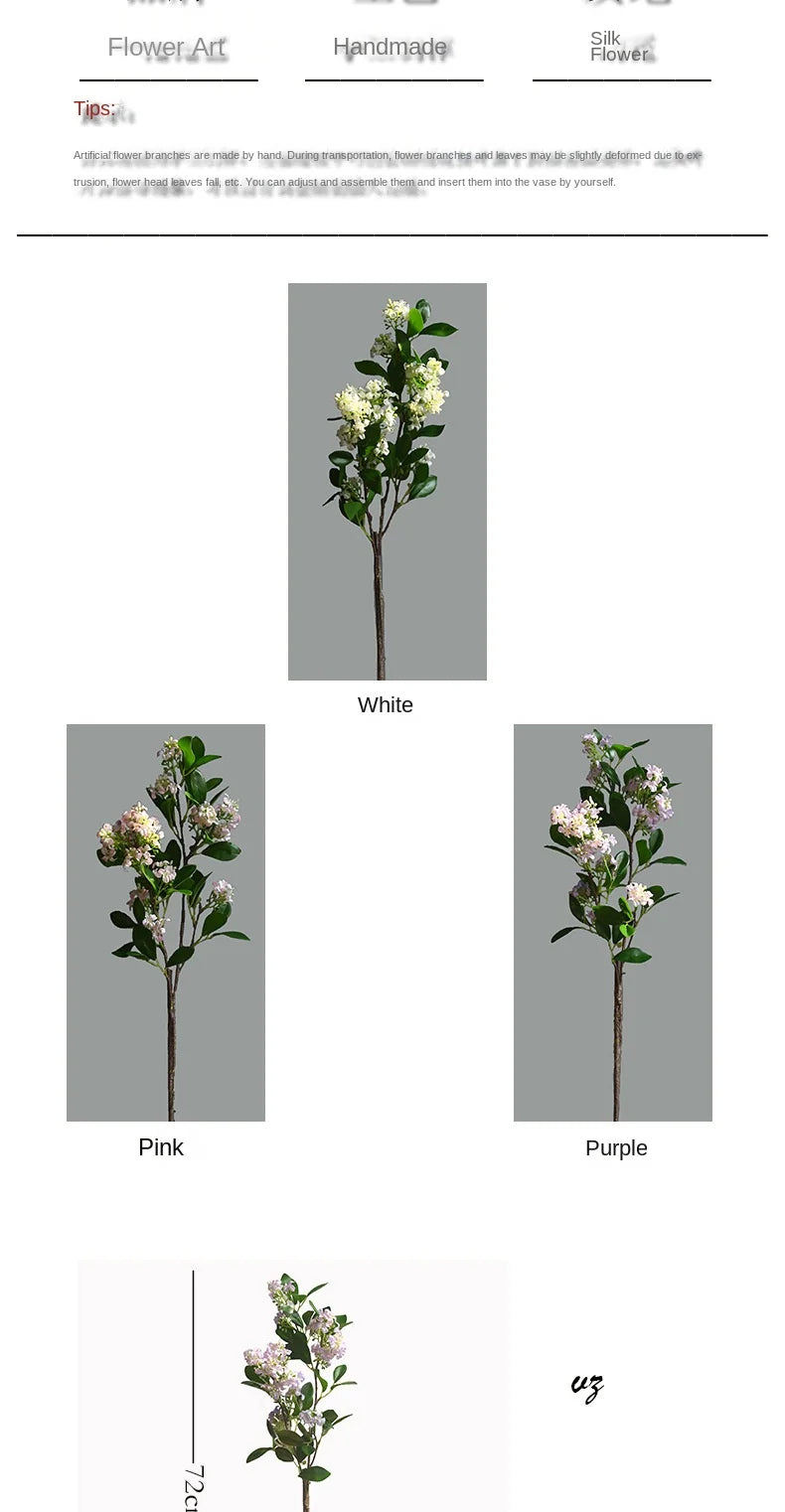 72cm Artificial Murraya Branch Flowers Fake Flowers Home Wedding Decoration Living Room Ornaments Flowers Home Decoration