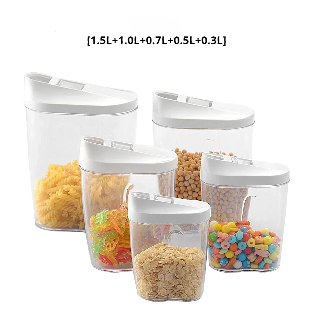 Multifunctional Storage Tanks Large Capacity Kitchen Food Storage Containers Transparent Sealed Storage Containers Combination