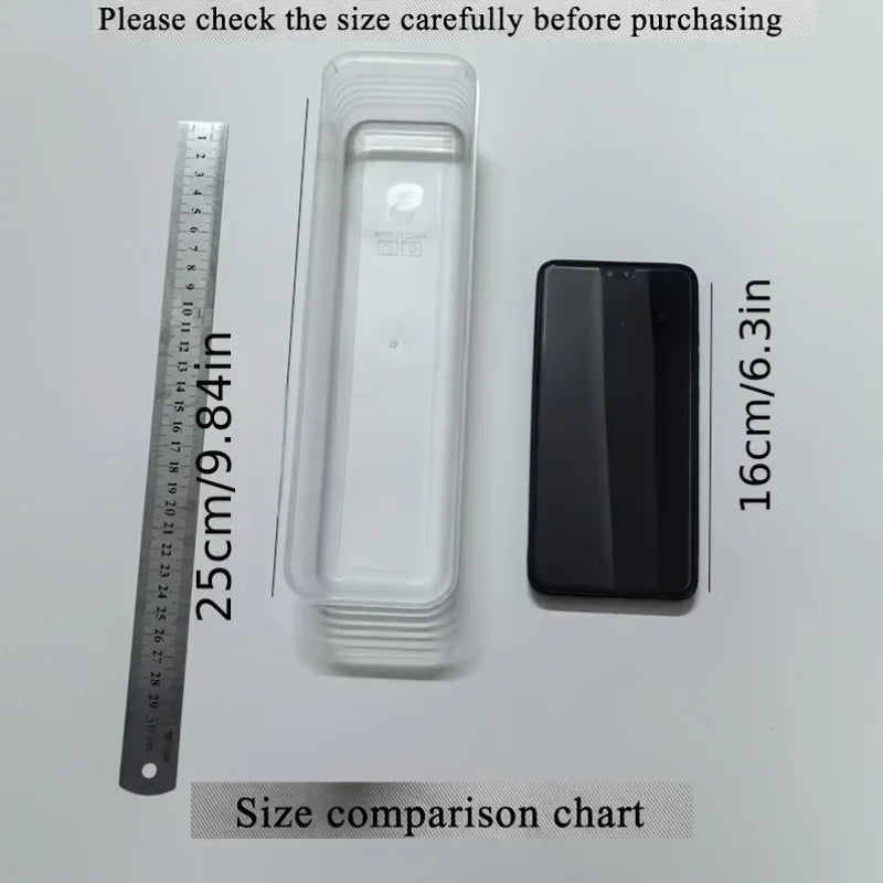 Rectangular Food Storage Containers Long Fresh-Keeping Sealed Boxes Plastic Reusable Kitchen Storage Solution Fridge Organizer