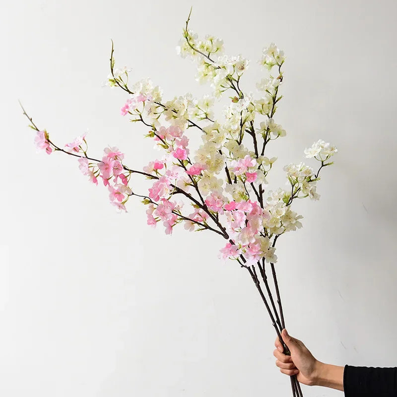 4 Fork Artificial Cherry Blossom Branches Fake Flowers Plastic Flowers Wedding Arches Leading Simulation Flowers