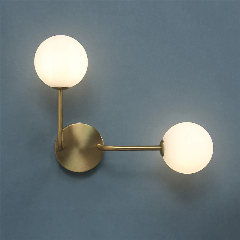 Creative Glass Ball Wall Lamps Modern Bedroom Bedside Lamp Living Room Background Wall Lights Home Decoration Lighting Fixtures