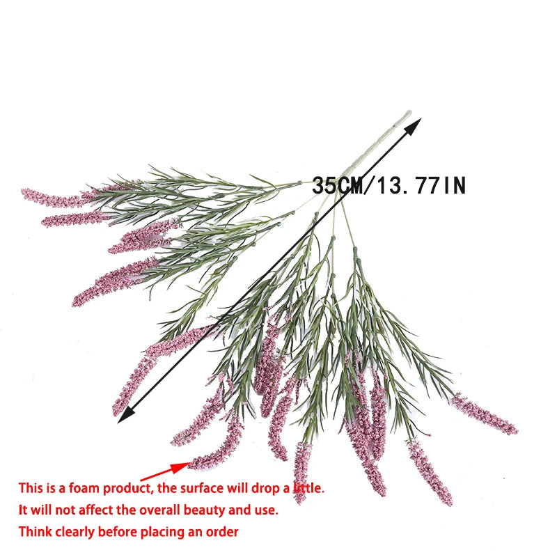 Foam Artificial Flowers Lavender Bouquet Christmas Wedding Home Decoration Indoor Outdoor Home Office Table Arrange Fake Plants
