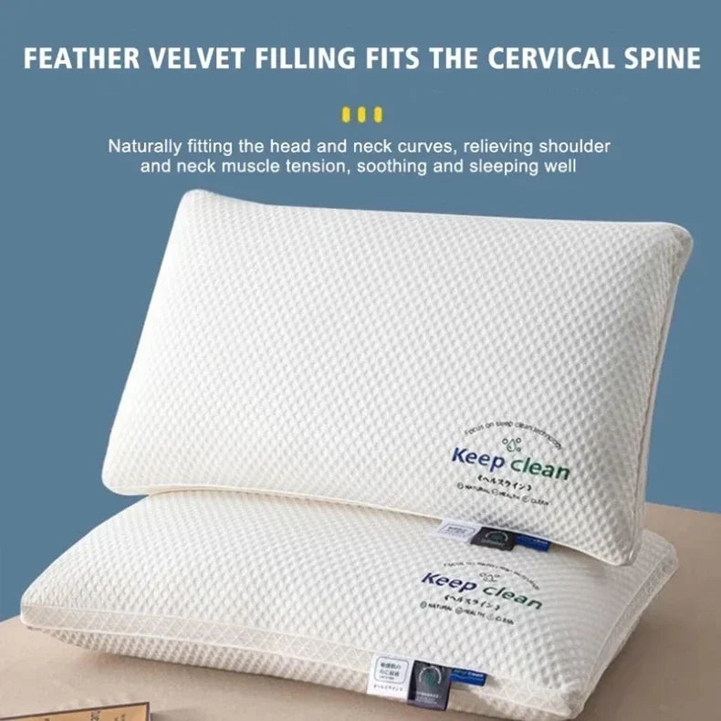 Breathable Knitted Cotton Pillow for Adults Hotel Home Use Non Collapsing Hypoallergenic White Rectangular Durable Pillow Core