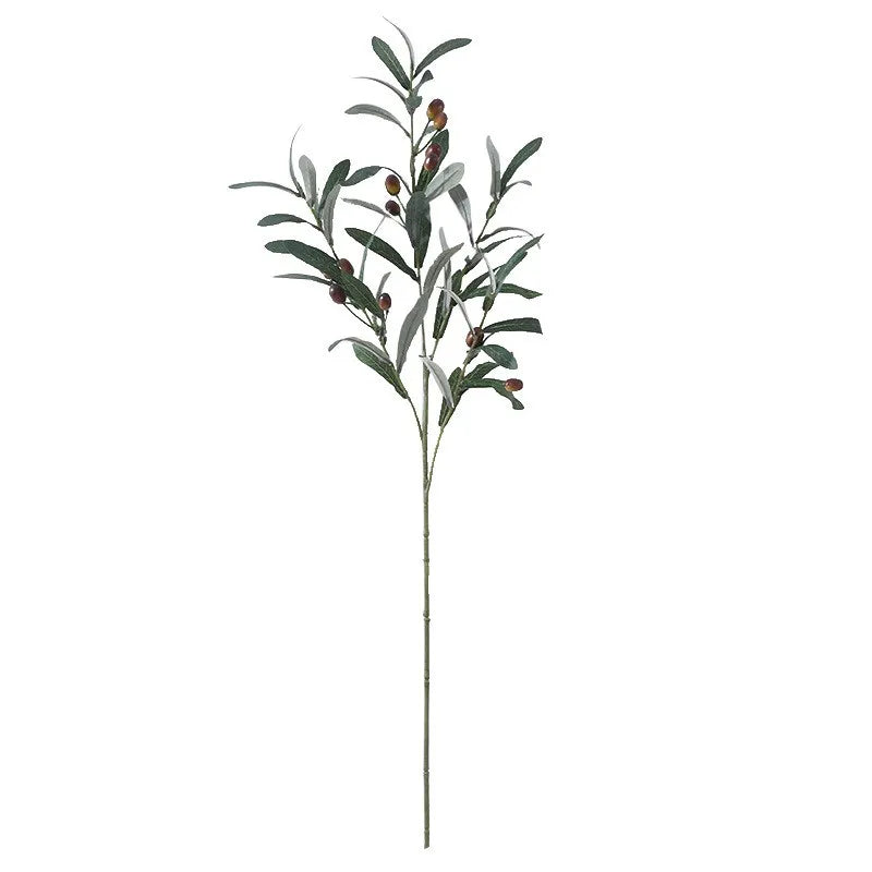 Artificial Green Leaf Olive Branch Fruit Fake Plants Wedding Home Photography Props Flower Arrangement Decoration Indoor Outdoor