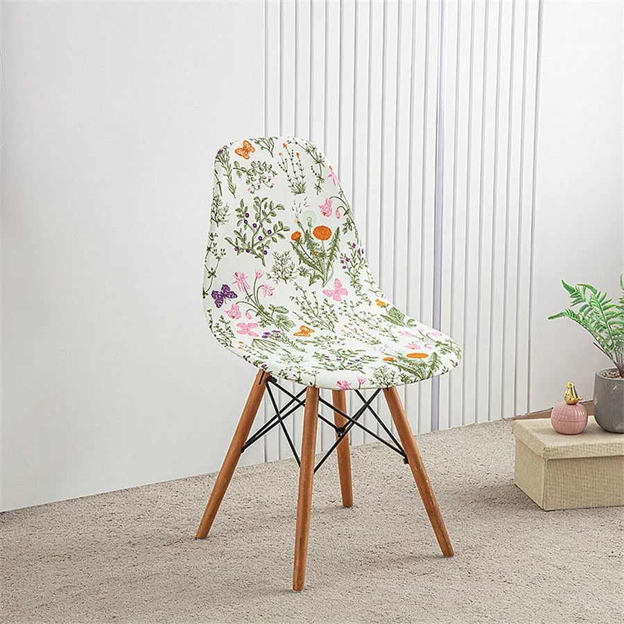 1Pc Printed Dining Table and Chair Cover Household Elastic Chair Cover Eames Chair Cover Special-Shaped Chair Cover