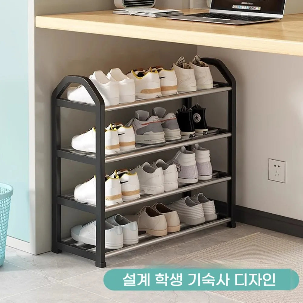 4 Layers Shoe Rack Multi-layer Assembly Creative Simple Trapezoidal Storage Doorstep Storage Shoe Cabinet Balcony Pendulum