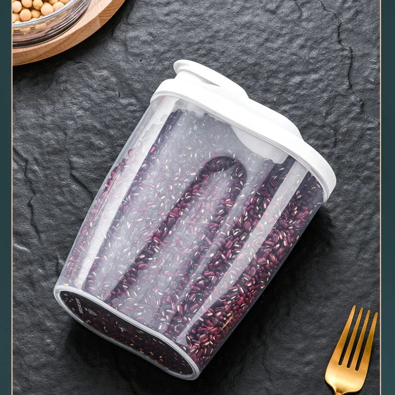 Food Storage Containers with Lids Stackable Treat Box Containers for Kitchen Pantry Organization Containers for Rice Dispenser